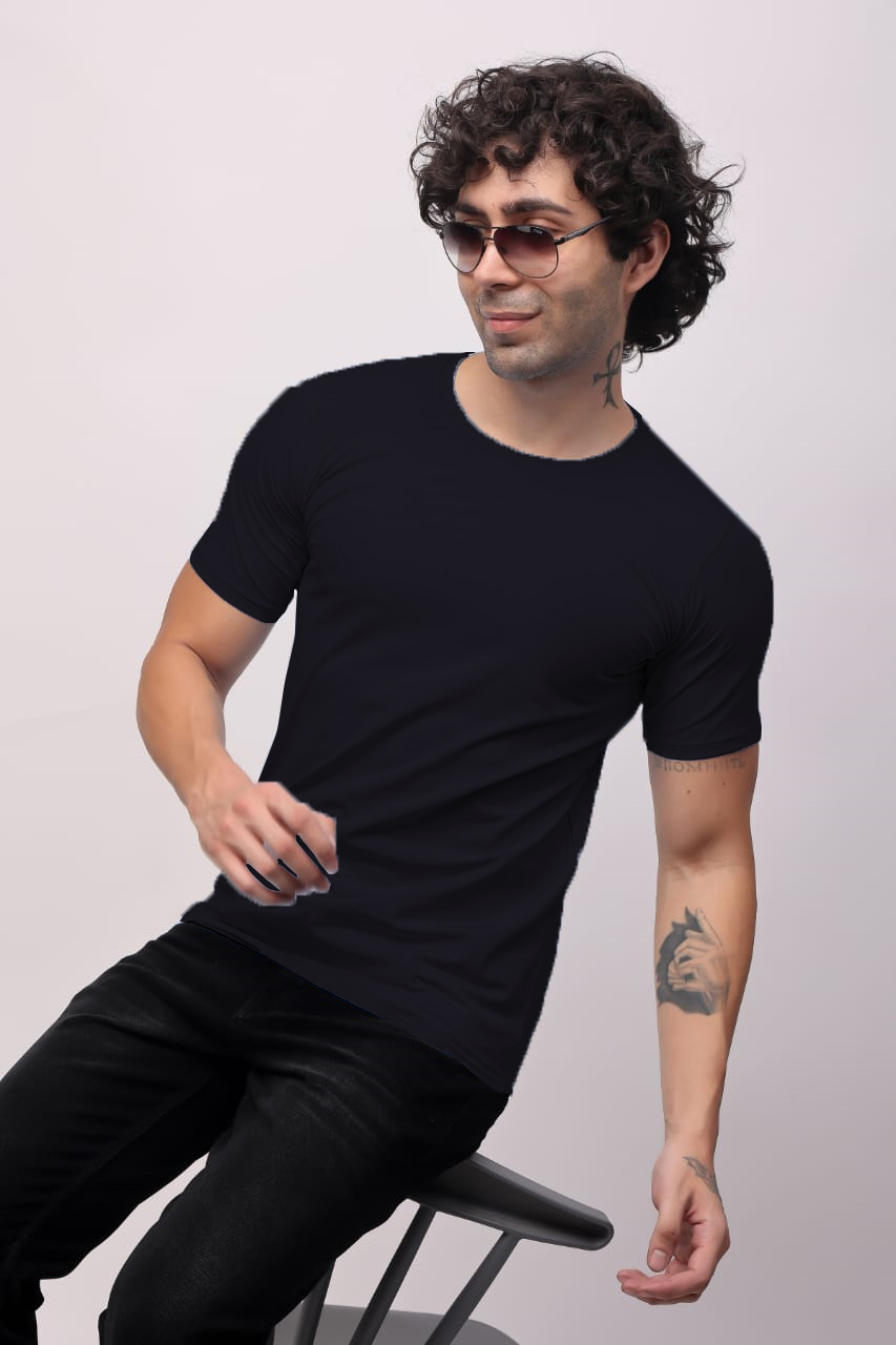 MENS DARK BLUE T-SHIRT